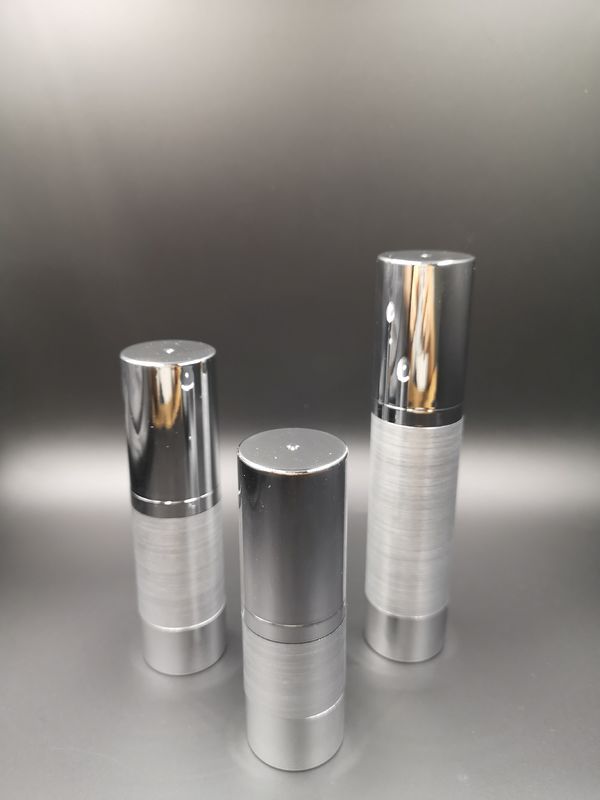 15ml 30ml 50ml plastic PP clear silver in factory price for lotion skin care round airless pump bottle whole