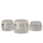 Double Wall Acrylic Round Hair Care Skincare Cream Jar Packaging With Dome Cap 15g 30g 50g
