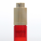 Recycled Red ABS 15ml Round Airless Snap on Stand up Straight Cosmetic Bottle