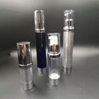 10ml 15ml 20ml 30ml silvering plastic plating hot stamping manufacturer lotion airless pump bottle cosmetic wholesale