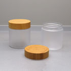 Bamboo Glass Frosted Mist Spray Bottles & Jars for Facial Serum Lotion 5g~250g
